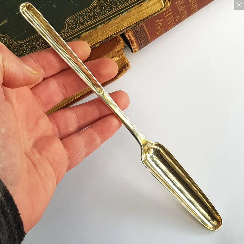 Antique Silver Marrow Scoops: Elegant Tools from a Bygone Table
