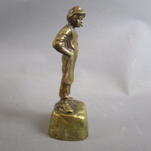 19th Century Bronze Apprentice boy smoking Antique Victorian c1840