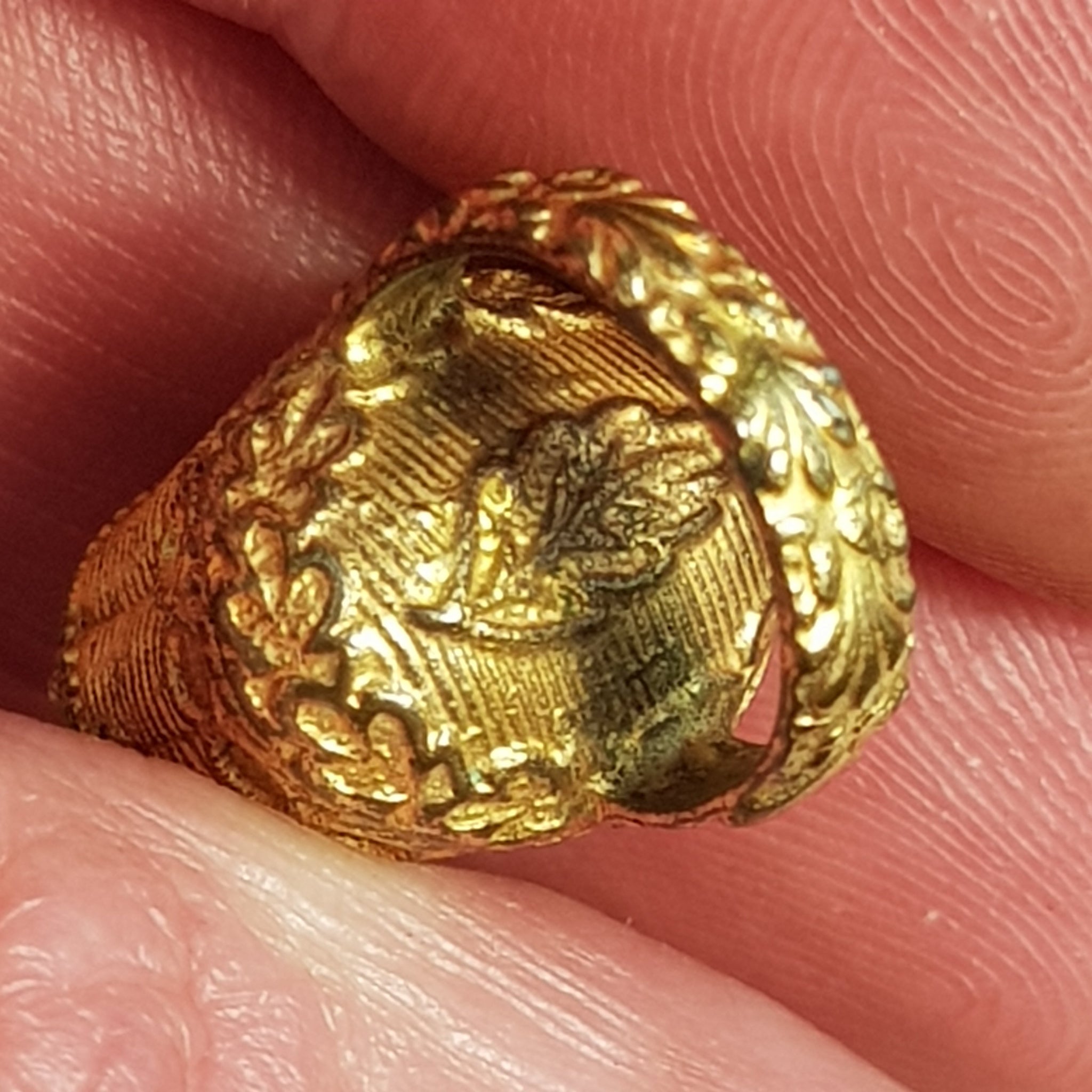 14k Gold Cairngorm Citrine Set Oak Leaf Decorated Miniature Egg Basket Fob Pendant Seal Antique Georgian circa 1820's
