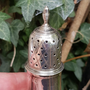 Sterling Silver Urn Pattern Muffiner Shaker Table Caster Antique Georgian London Circa 1793