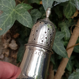 Sterling Silver Urn Pattern Muffiner Shaker Table Caster Antique Georgian London Circa 1793