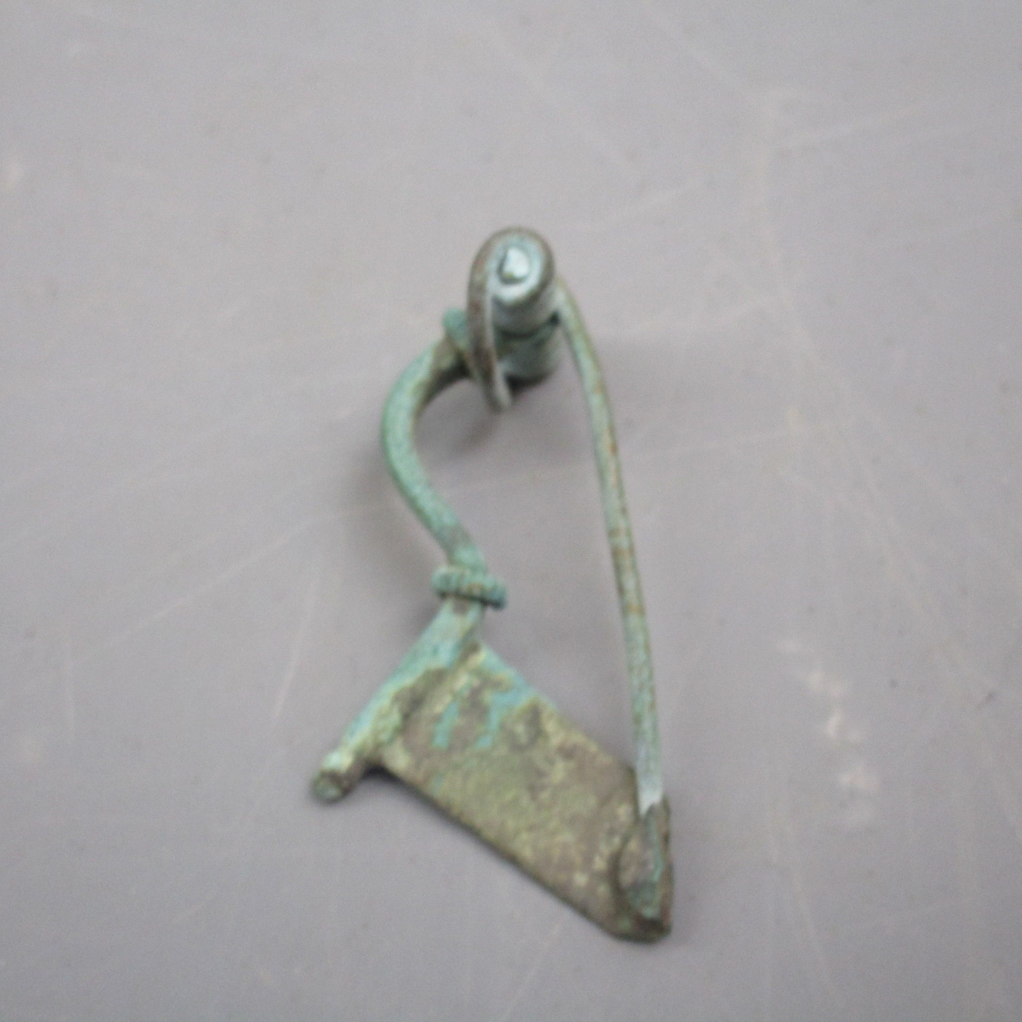 Ancient Roman Bow Brooch Pin Intact 4th Century A.D.