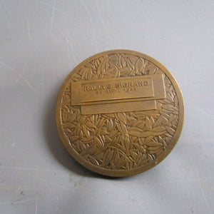 Antique Bronze Medallion Handel Festival Centenary Crystal Palace Performer Named Antique c1859