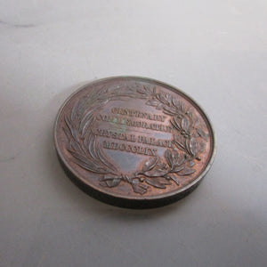 Antique Bronze Medallion Handel Festival Centenary Crystal Palace Performer Named Antique c1859