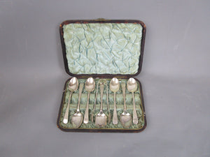 Boxed Sterling Silver Spoons And Tongs Antique Victorian Sheffield 1885