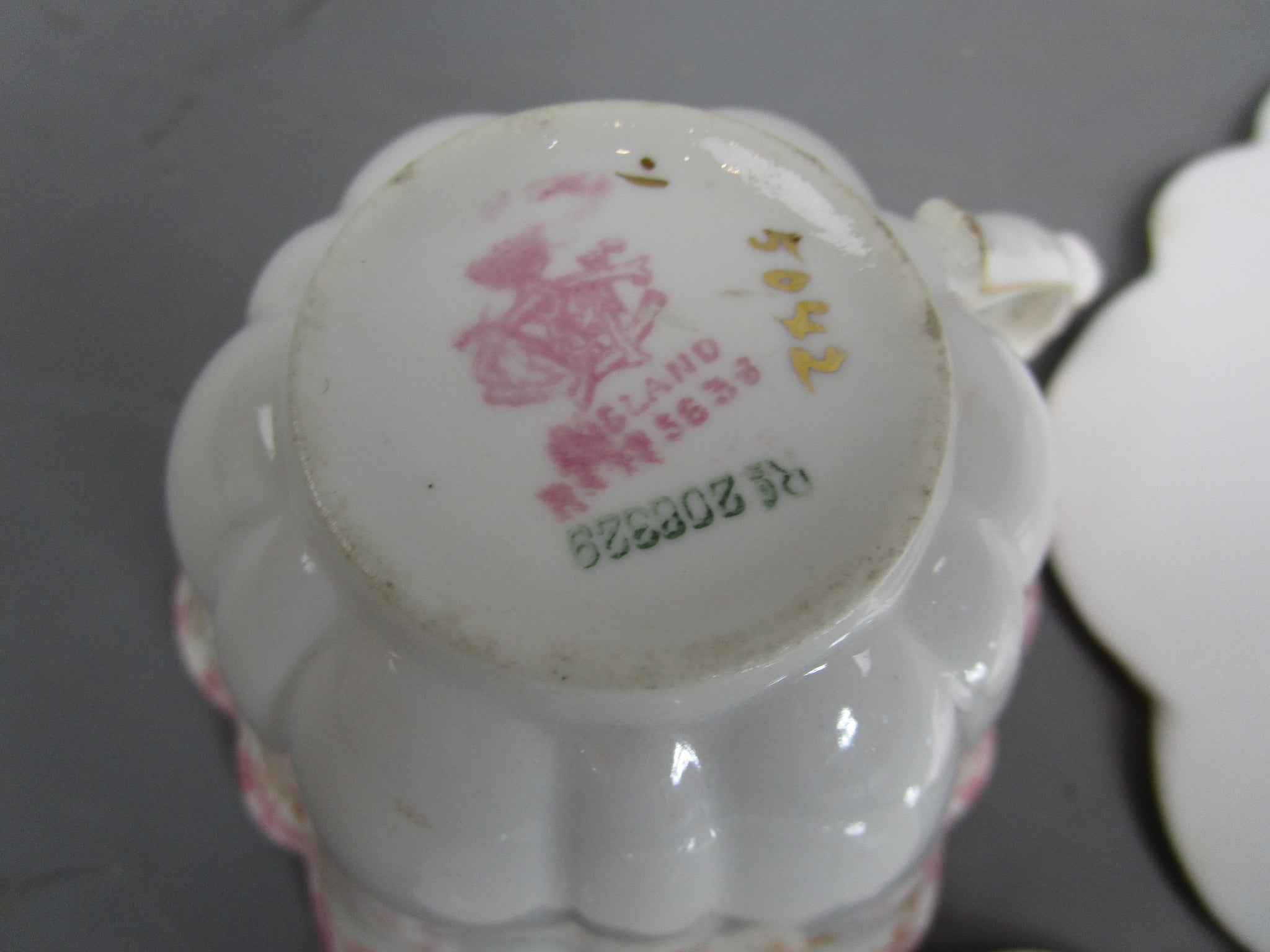 Bone China Charles Wileman Trailing Ivy Trio Antique Victorian c1891