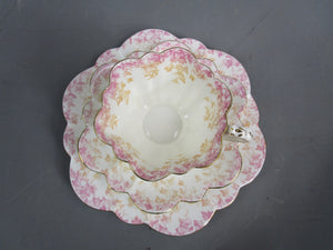 Bone China Charles Wileman Trailing Ivy Trio Antique Victorian c1891