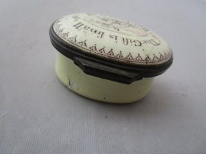 Enamel Patch Box The Gift Is Small Antique Georgian c1800