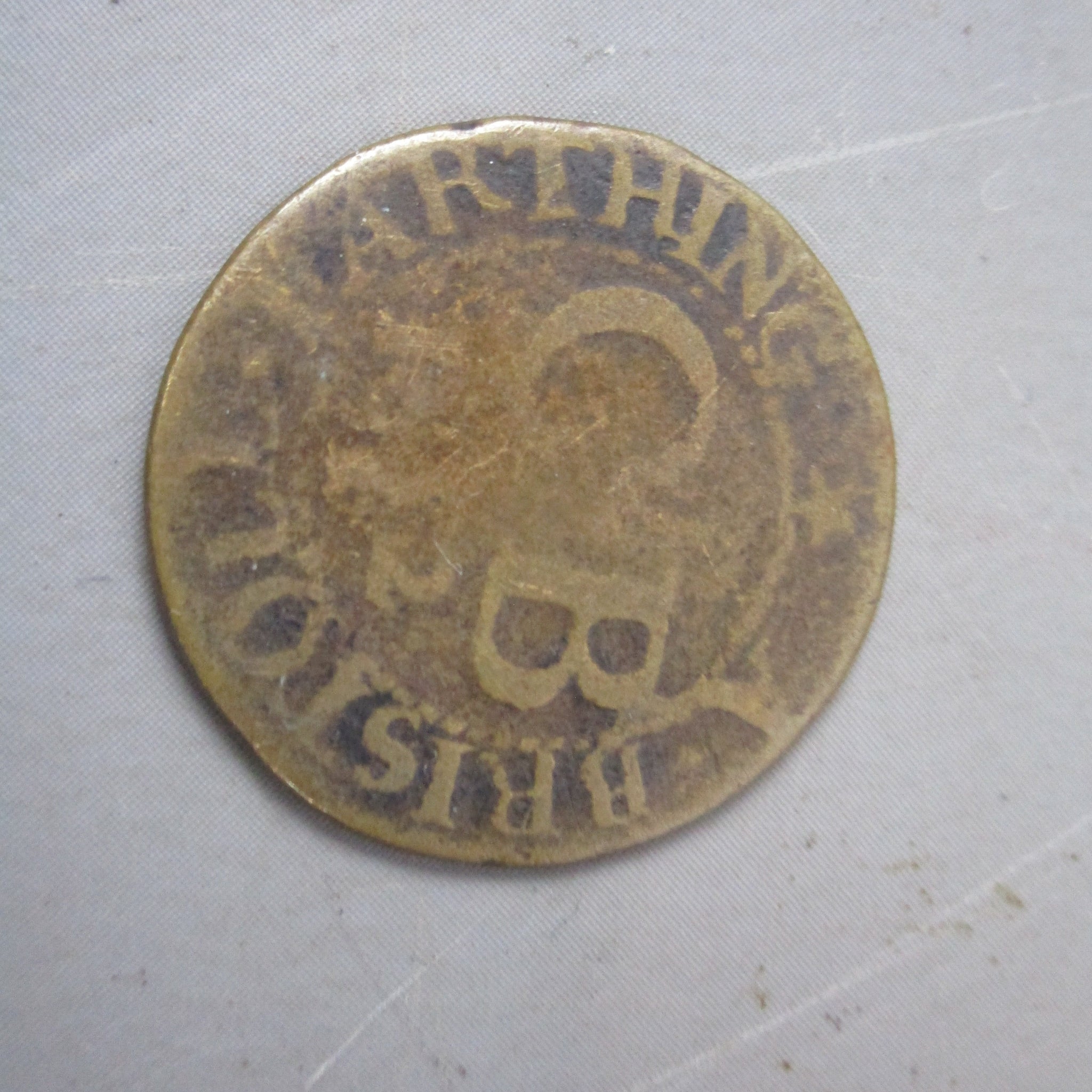 17th Century Bristol Trading Token C.B Dated 1652