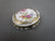 Hand Painted Floral Design Porcelain Gilt Hinged Oval Box Antique Victorian c1870