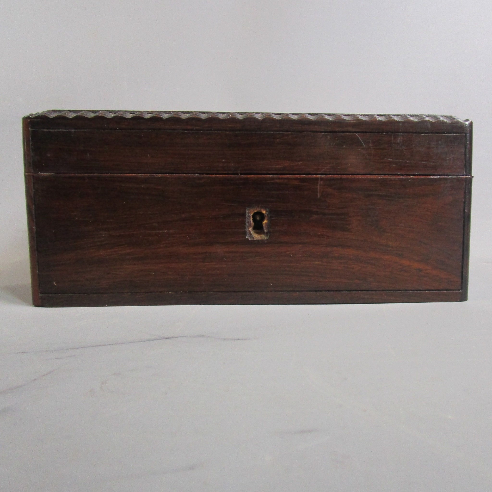 Inlaid Rosewood Jewellery Or Sowing Box Antique Victorian c1890