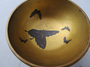 Japanese Urushi Gilt And Lacquered Bowl Antique c1860