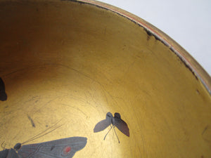 Japanese Urushi Gilt And Lacquered Bowl Antique c1860