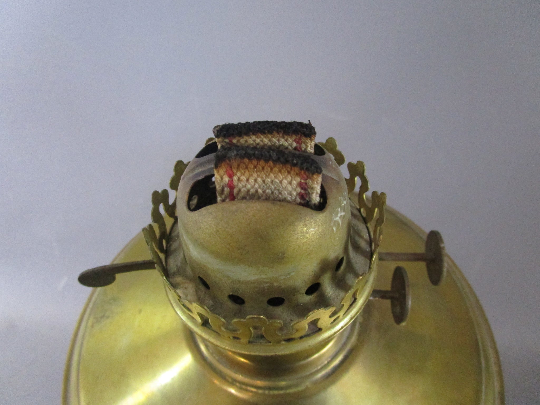 Large Brass Oil Lamp Antique Victorian c1880