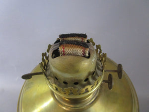 Large Brass Oil Lamp Antique Victorian c1880
