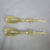 Pair Of Ornate Horn & Brass Handled Serving Spoons Vintage c1960