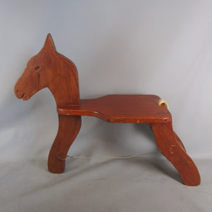 Rustic Wooden Hand Made Pony Stool Or Side Table Vintage c1980