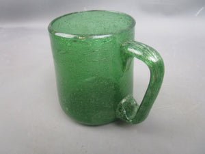 Scottish Bubble Glass Half Pint Mug Antique Victorian c1850