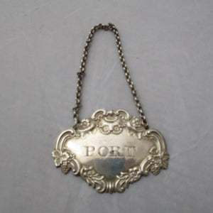 Scottish Sterling Silver Port Decanter Spirit Label Antique Georgian c1830