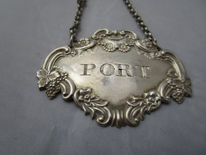 Scottish Sterling Silver Port Decanter Spirit Label Antique Georgian c1830