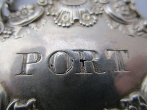Scottish Sterling Silver Port Decanter Spirit Label Antique Georgian c1830