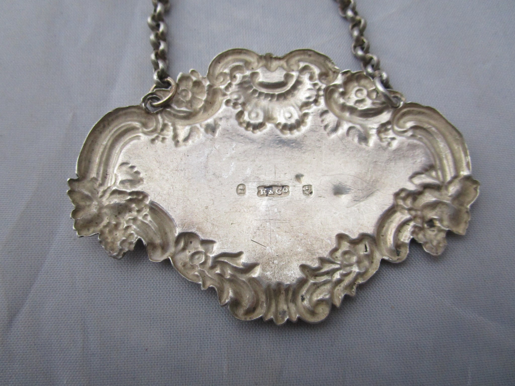 Scottish Sterling Silver Port Decanter Spirit Label Antique Georgian c1830