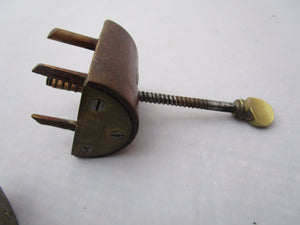Small Brass Bound Hardwood Vice Antique Victorian c1890