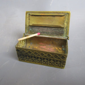 St George And The Dragon Table Match Safe/Vesta box Antique Victorian c1900