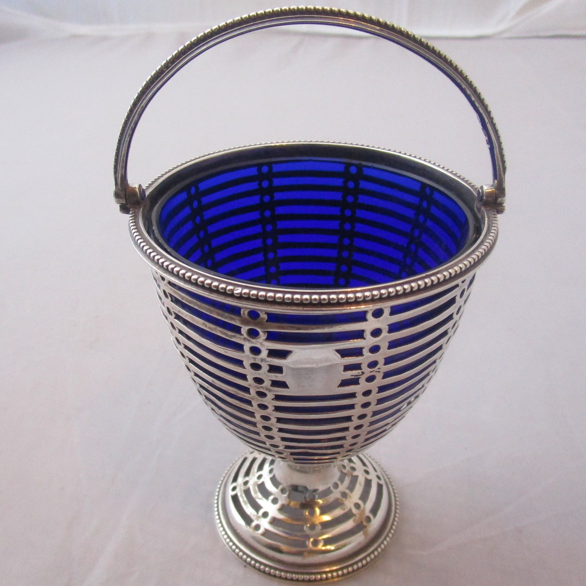 Sterling Silver Basket Antique Edwardian London 1923