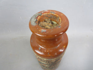 Stoneware Properts Standard Blacking Jar Antique Victorian c1880