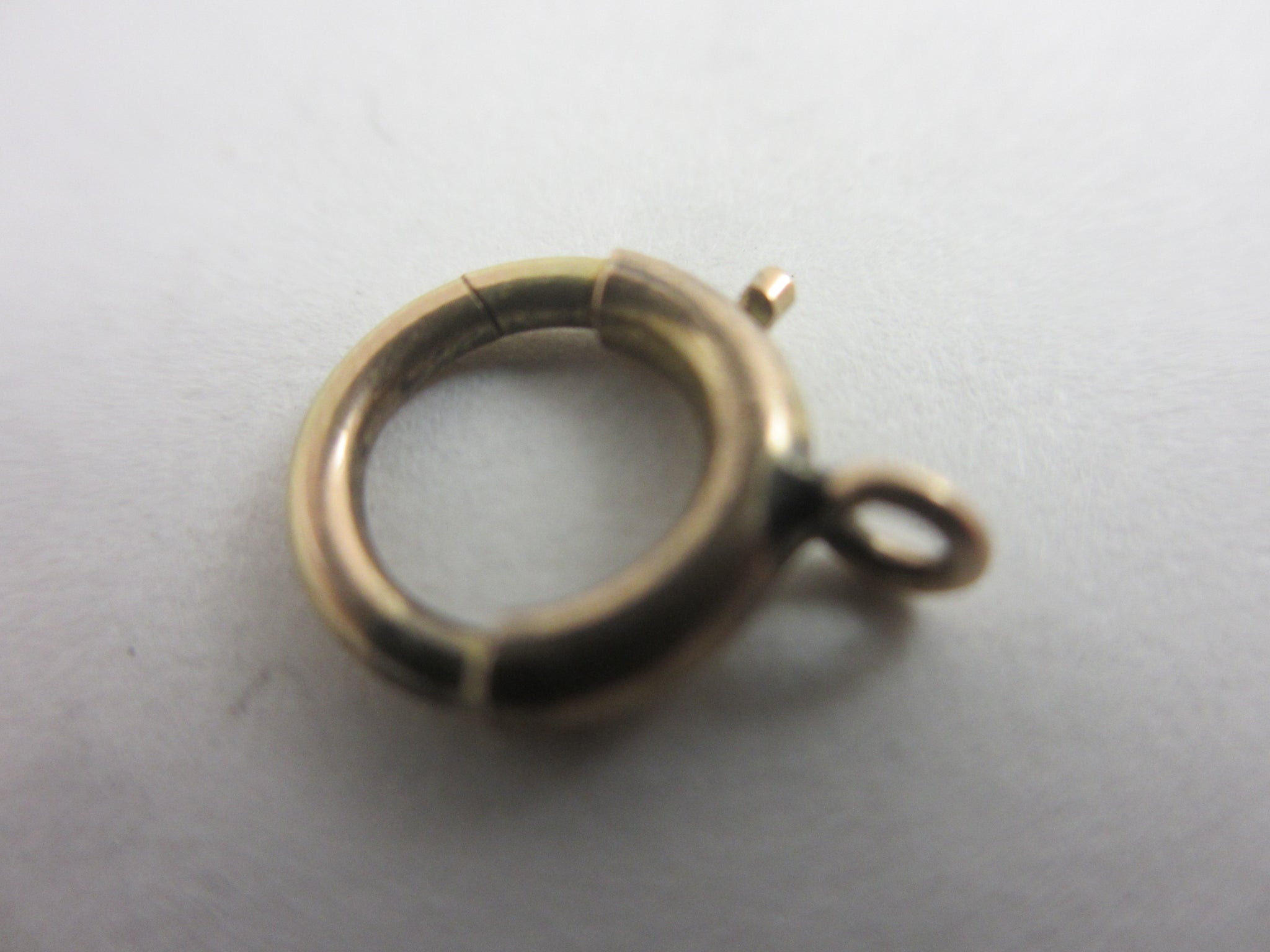 15k Gold Necklace or Bracele Bolt Ring Clasp Findings Antique Victorian c1890