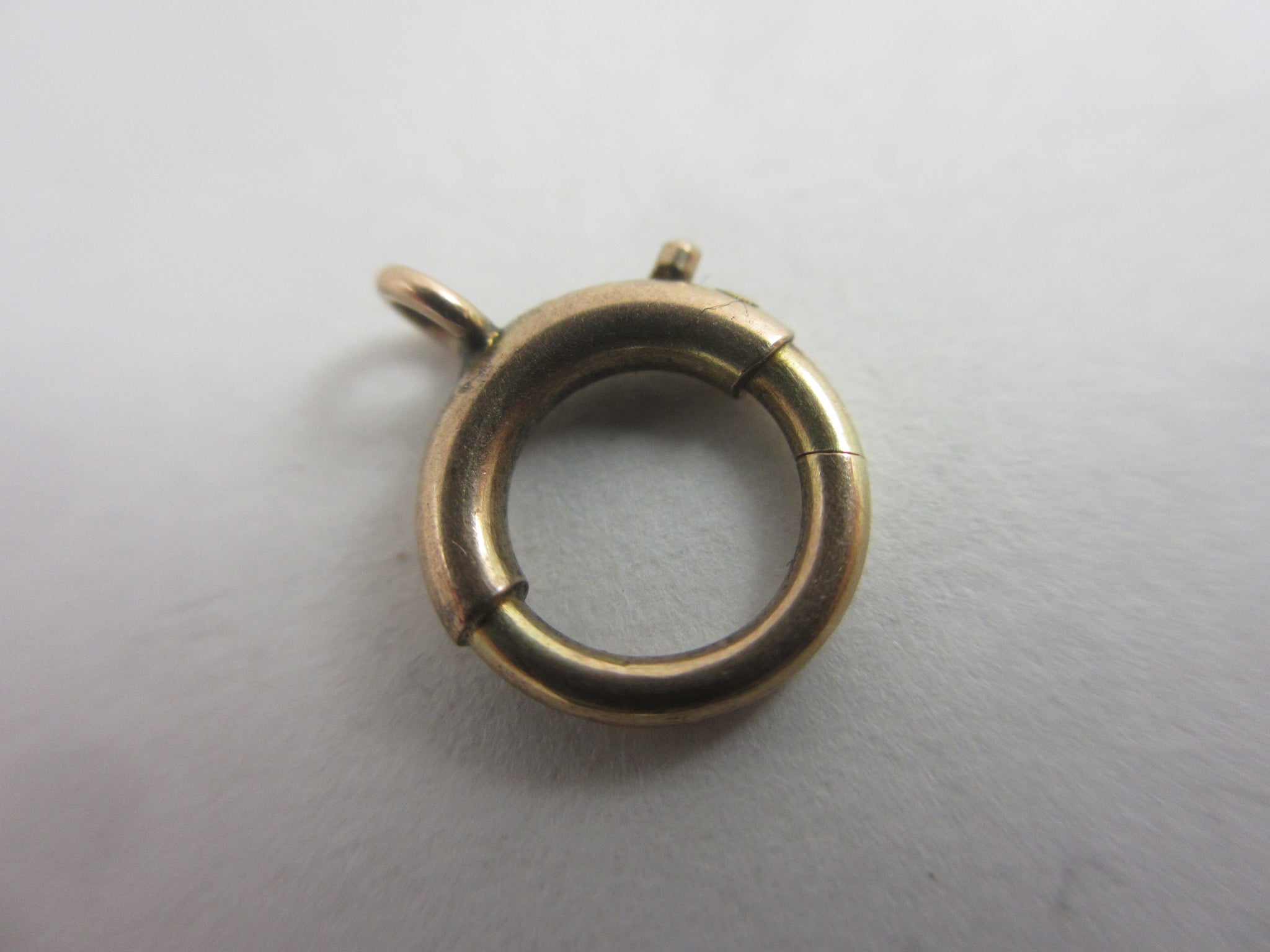 15k Gold Necklace or Bracele Bolt Ring Clasp Findings Antique Victorian c1890