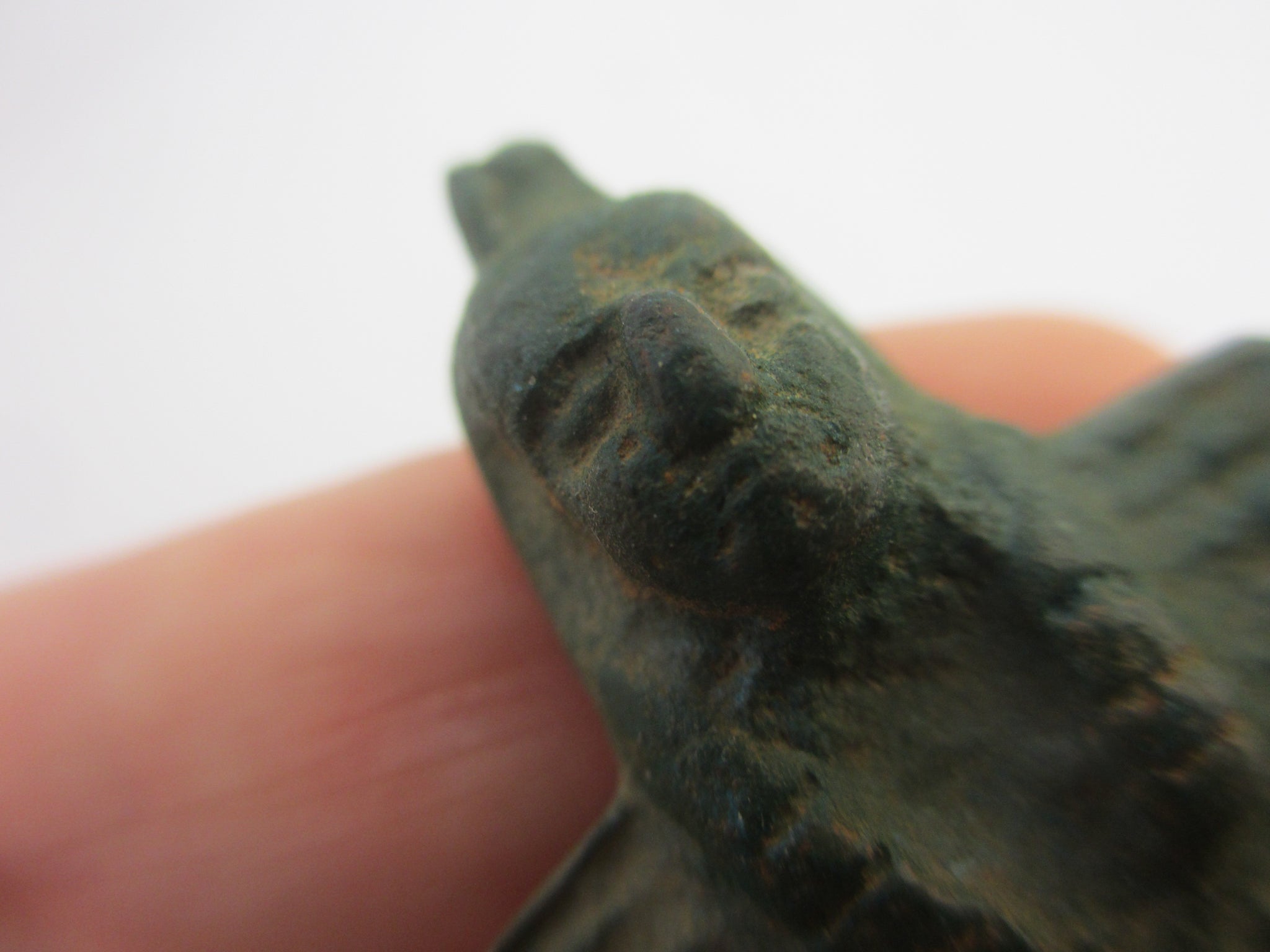 Antique Bronze Egyptian Pharaoh Amulet