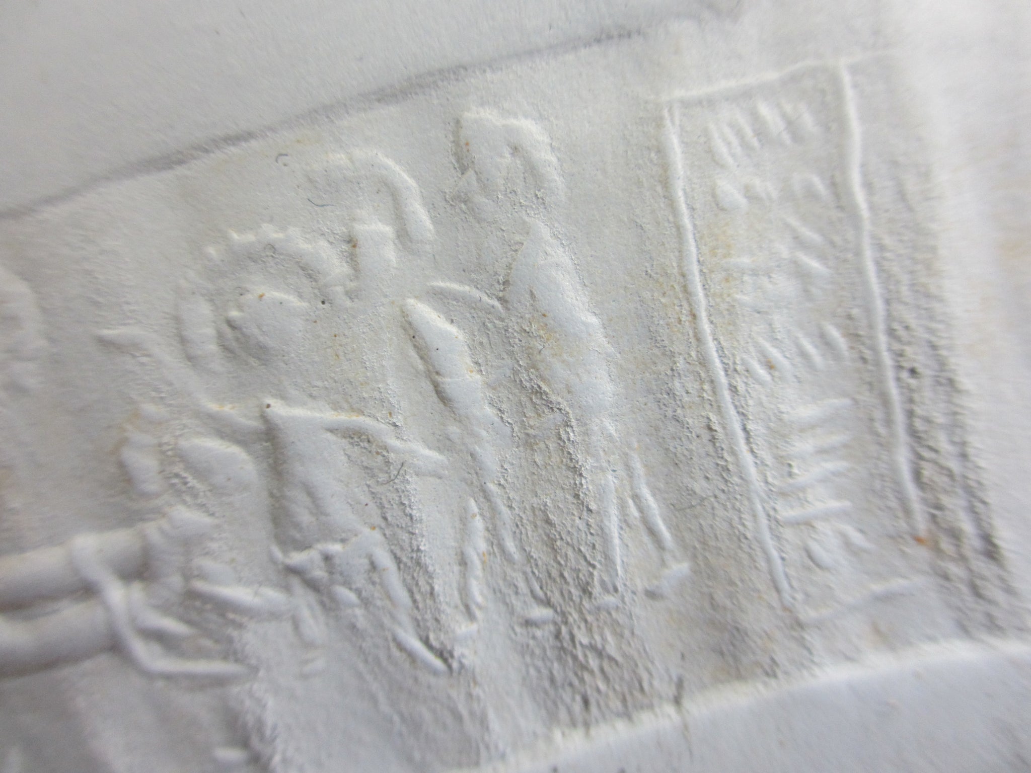 Hunting Scene Marble or Serpentine Roller Seal Bead Antique