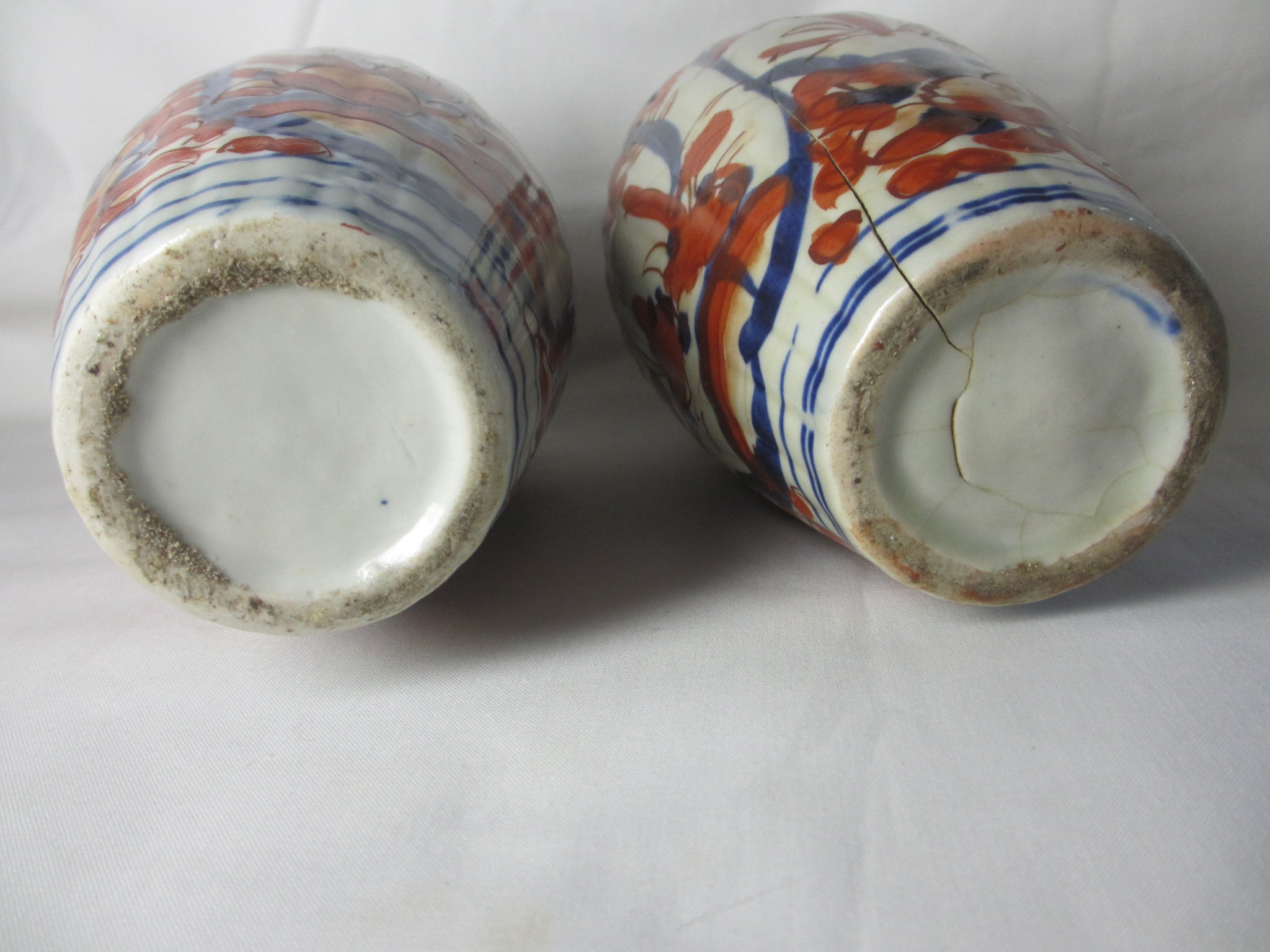 Pair of Japanese Imari Vases Antique c1890
