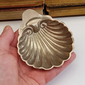 Superb Sterling Silver Mermaids Shell Caviar Dish Antique Sheffield Circa 1918