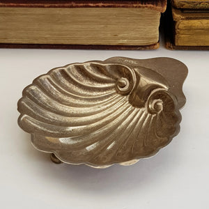 Superb Sterling Silver Mermaids Shell Caviar Dish Antique Sheffield Circa 1918