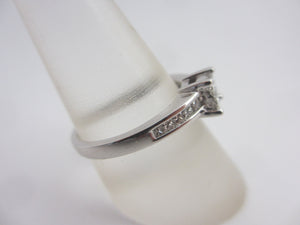 0.5ct Diamond 18k White Gold Ring Vintage c1980