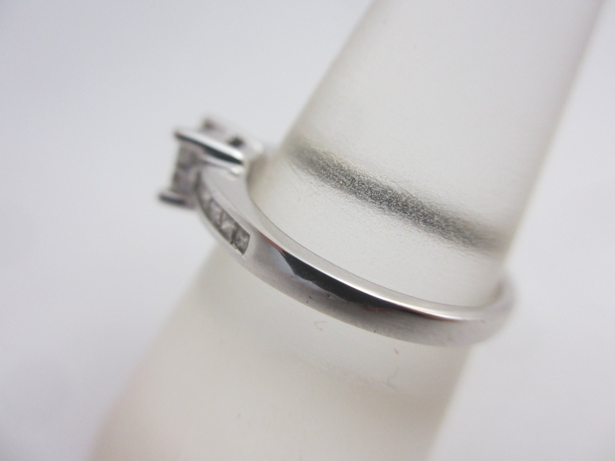 0.5ct Diamond 18k White Gold Ring Vintage c1980