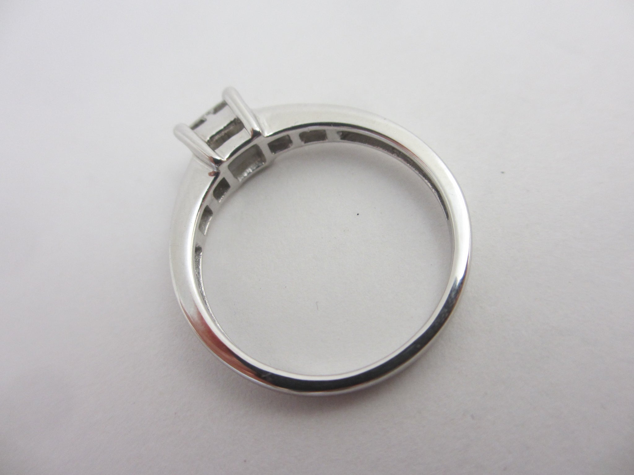 0.5ct Diamond 18k White Gold Ring Vintage c1980