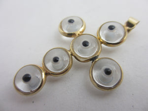 All Seeing Eye 14k Gold Cross Pendant Vintage c1980
