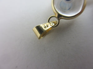 All Seeing Eye 14k Gold Cross Pendant Vintage c1980
