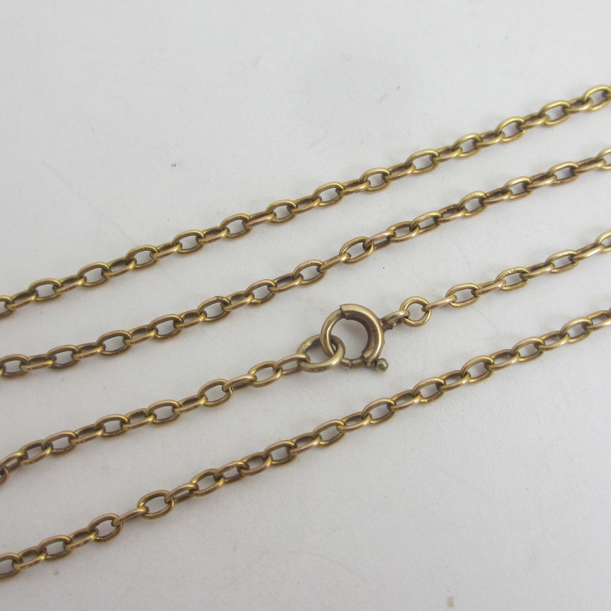 9k Gold Chain Necklace Cable Link 45.3cm / 17.8" Vintage