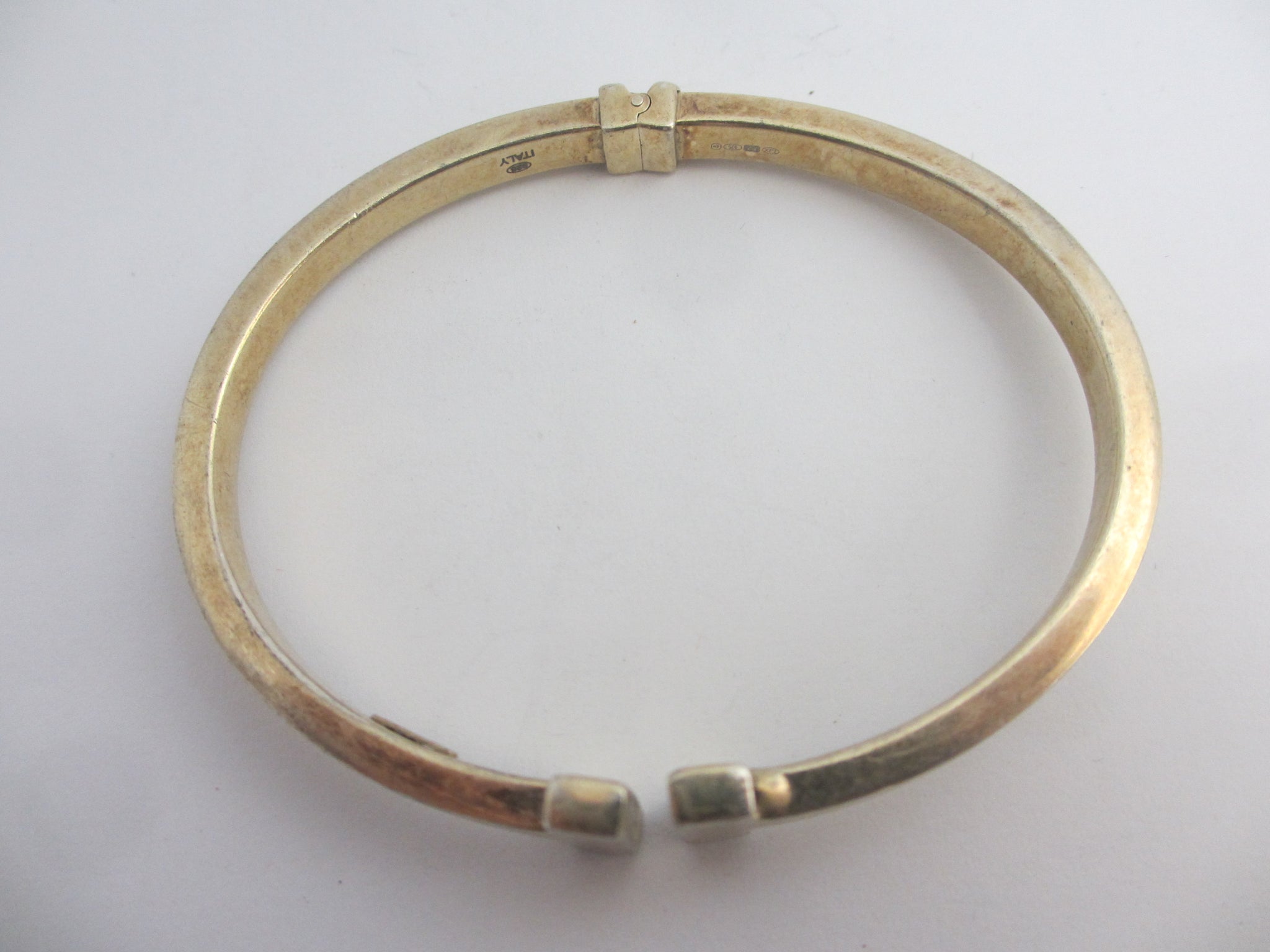 Sterling Silver Polo Mallet Bangle Bracelet by Dyadema Vintage c1980