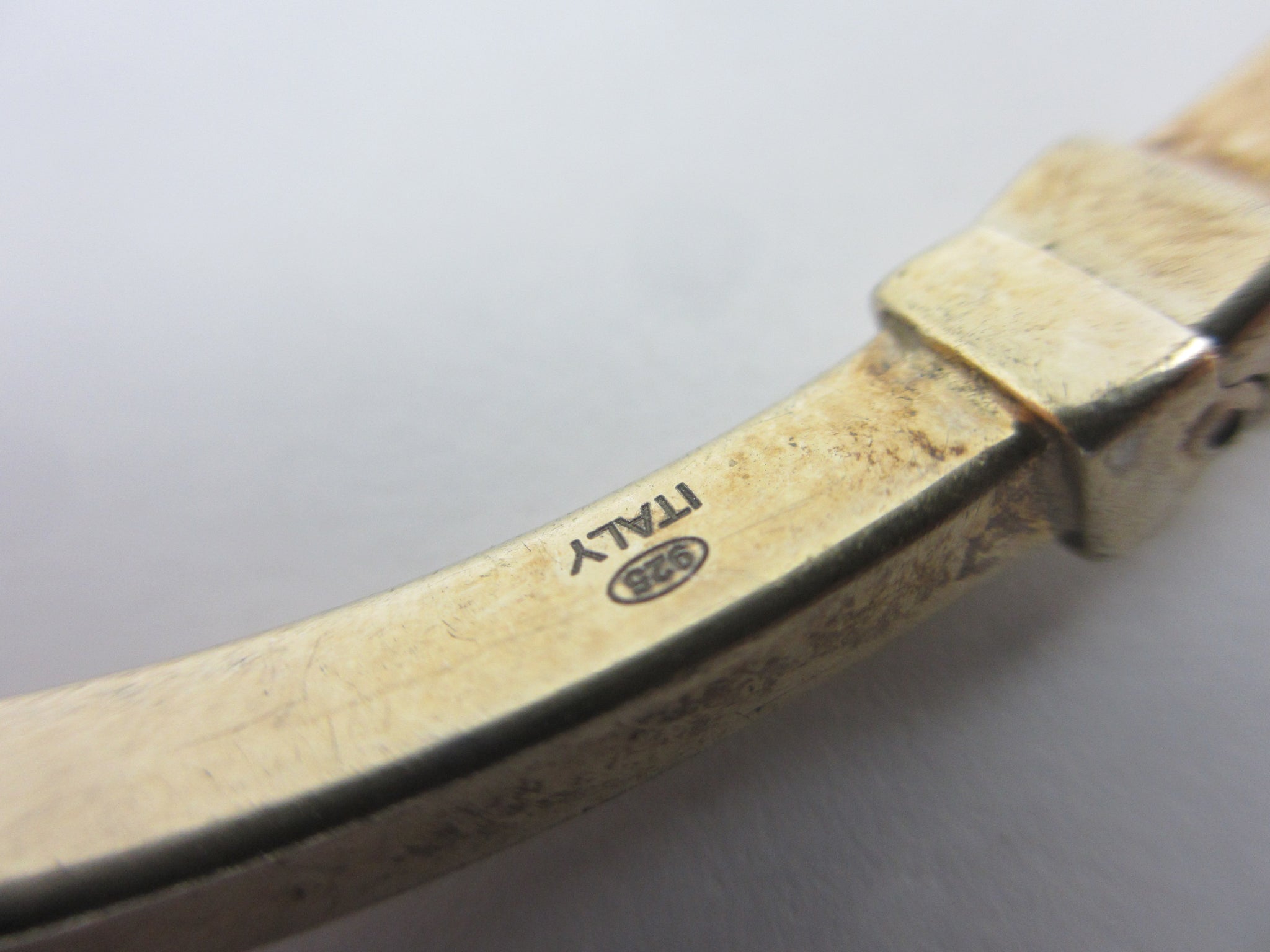Sterling Silver Polo Mallet Bangle Bracelet by Dyadema Vintage c1980