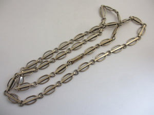Chain Necklace in Mexican Sterling Silver 71.5cm / 28.1" Maker JLCS Vintage c1970