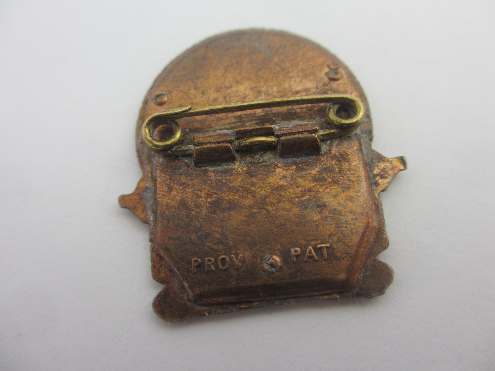 Advertising Bicycle Phillips Cycles Brass Badge Brooch Pin Vintage Art Deco c1920