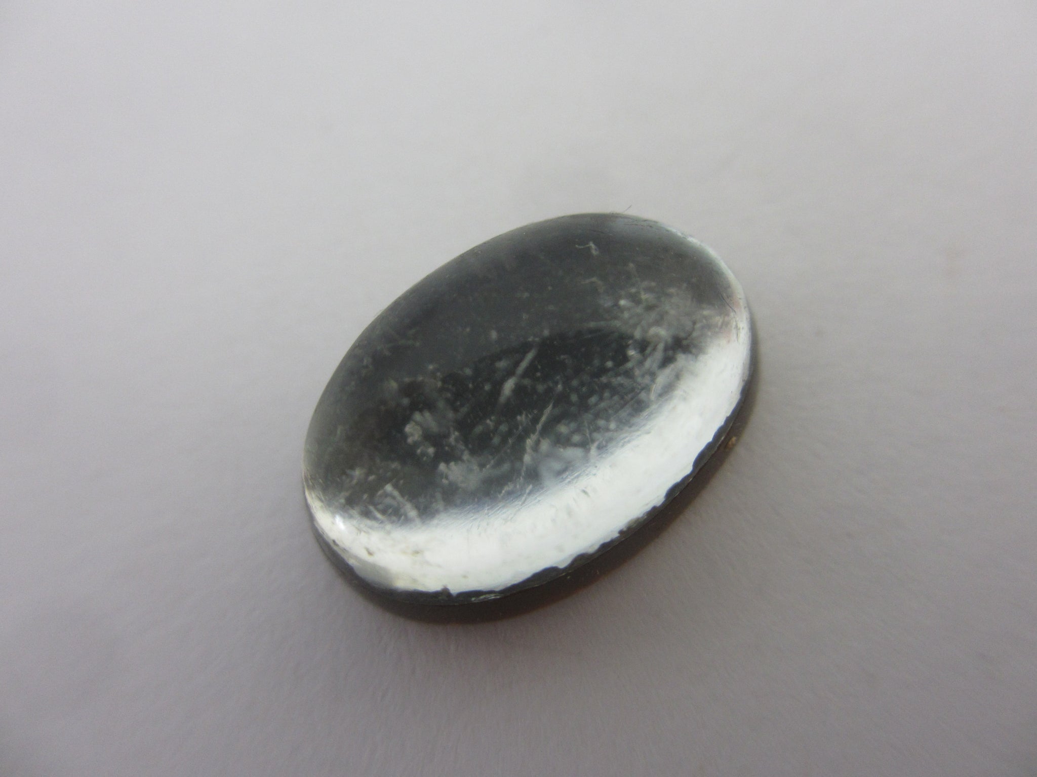 Cabochon Rock Crystal Pendant Vintage Art Deco c1920