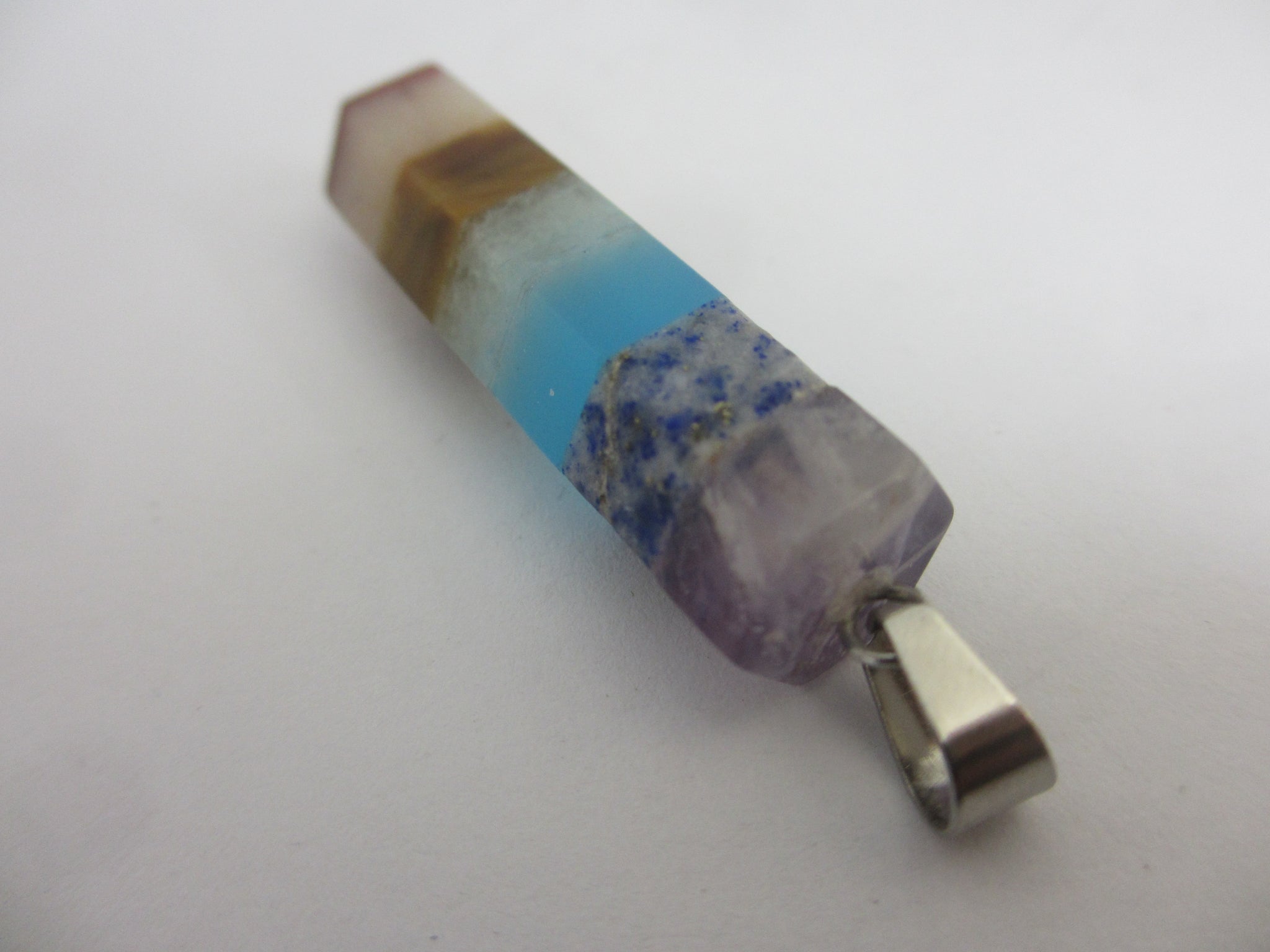 Chakra Crystal Pendant Sterling Silver Bale Vintage c1980