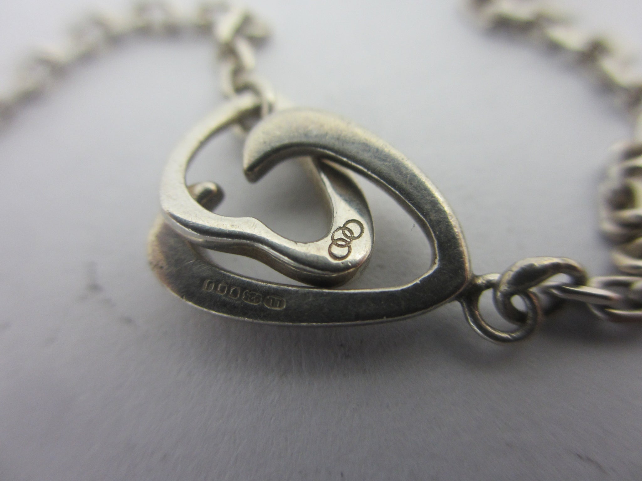 Dangling Heart Sterling Silver Pendant Necklace Links of London Vintage